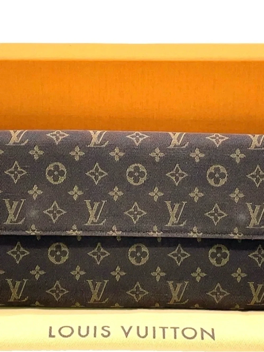 Auth Louis Vuitton Monogram Mini Lin Portefeuille Sarah
